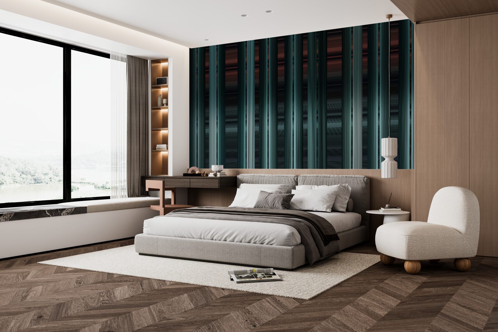 Papier peint bandes verticales de type vectoriel infini