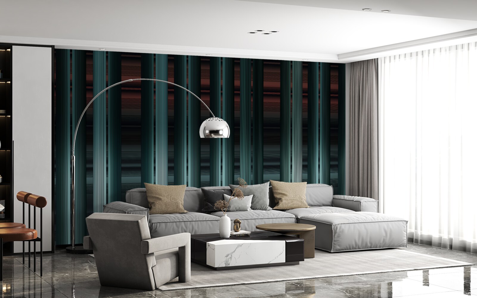 Papier peint bandes verticales de type vectoriel infini