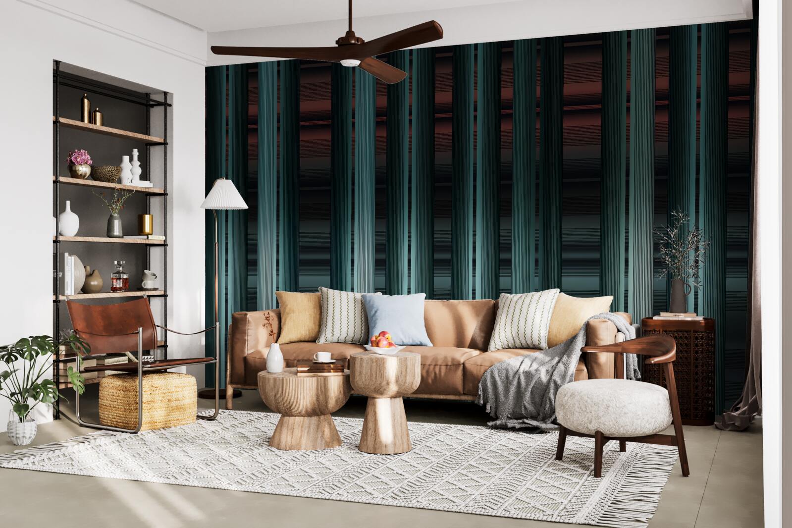 Papier peint bandes verticales de type vectoriel infini