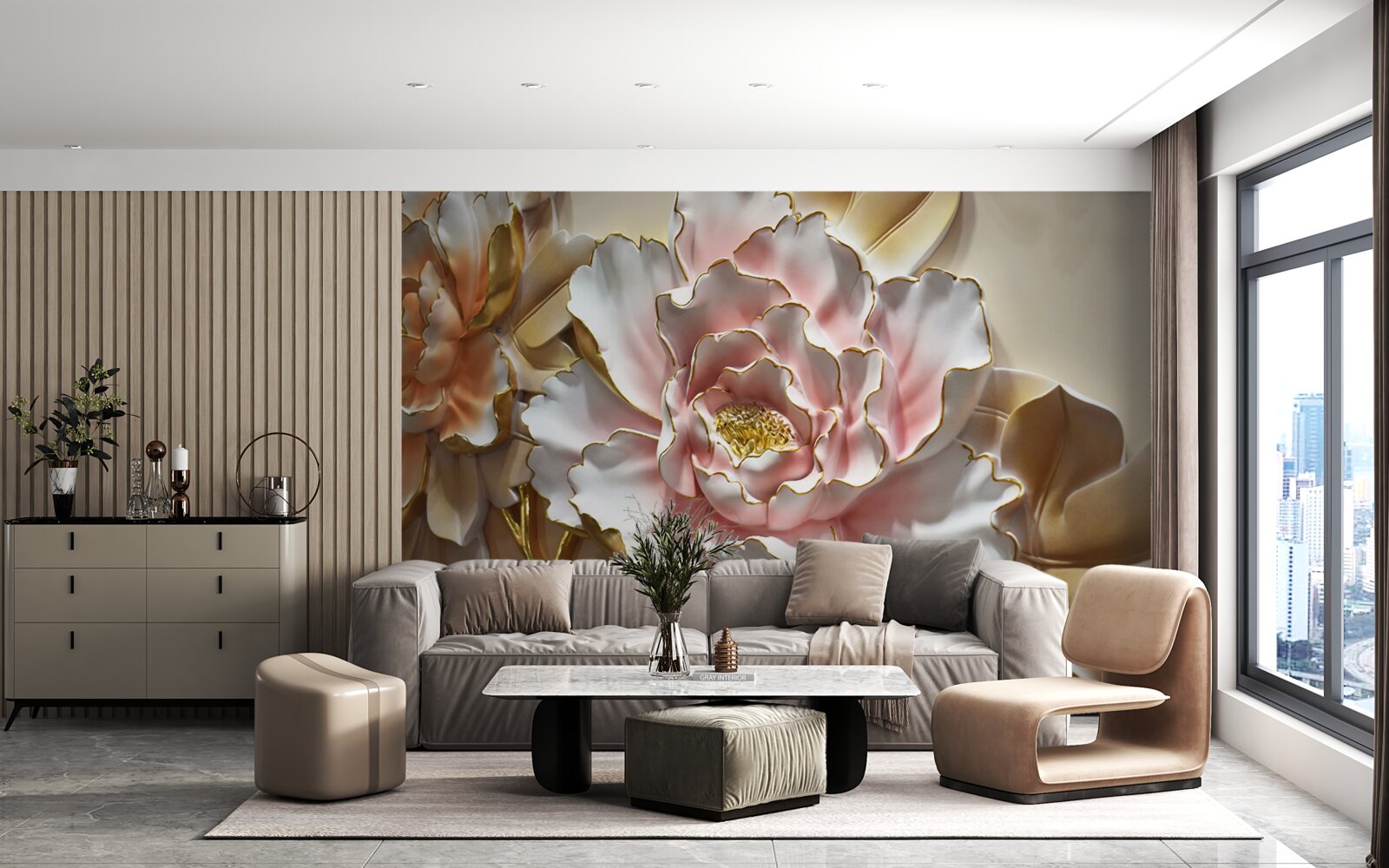 Papier peint le bourgeon de lotus s'est ouvert dans toute sa splendeur