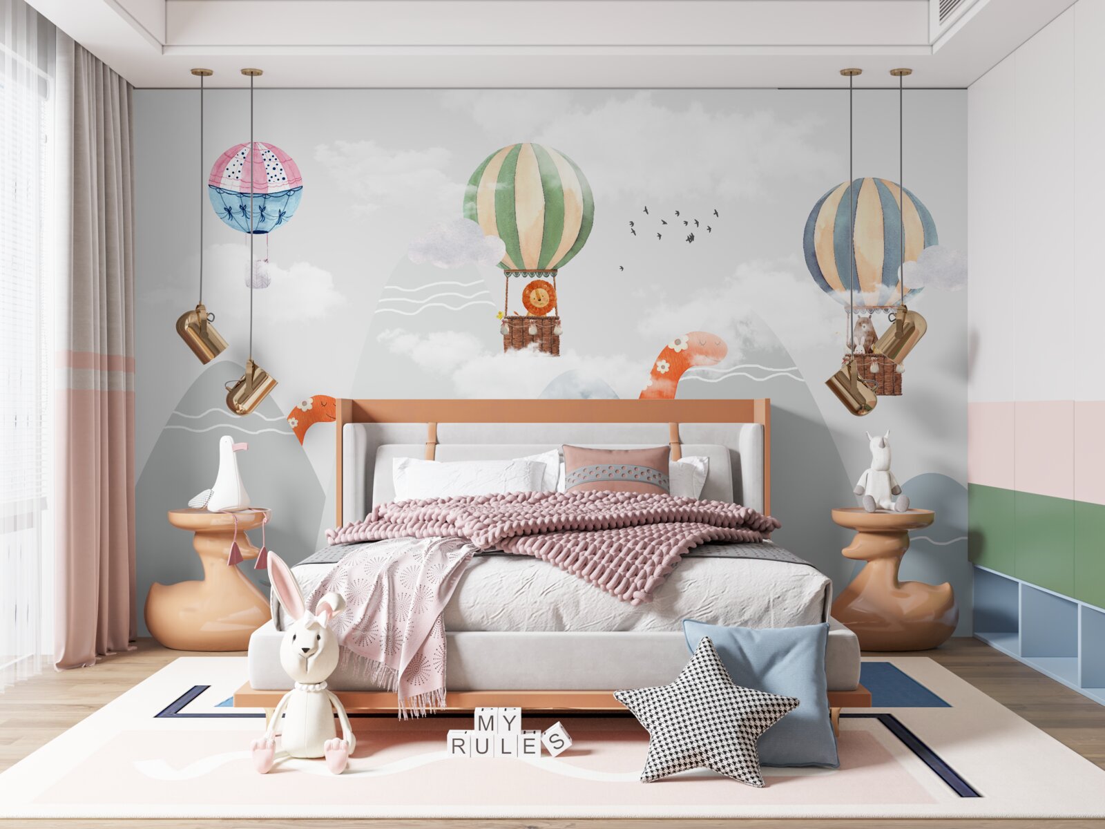 Papier peint les dinosaures se promènent dans les montagnes