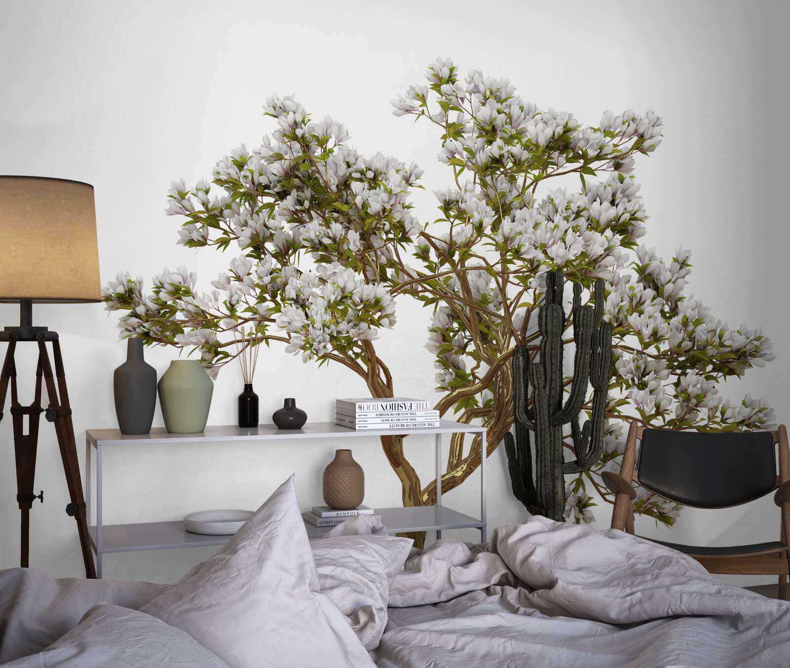 Papier peint un bonsaï solitaire est d'une beauté gracieuse