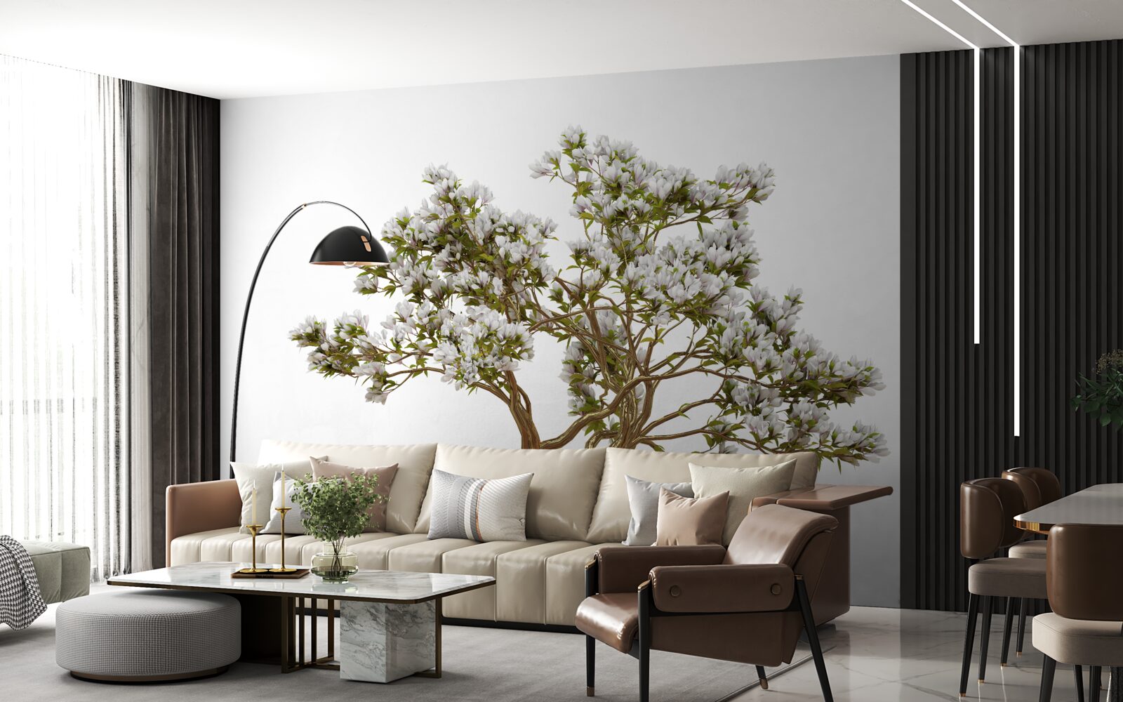 Papier peint un bonsaï solitaire est d'une beauté gracieuse