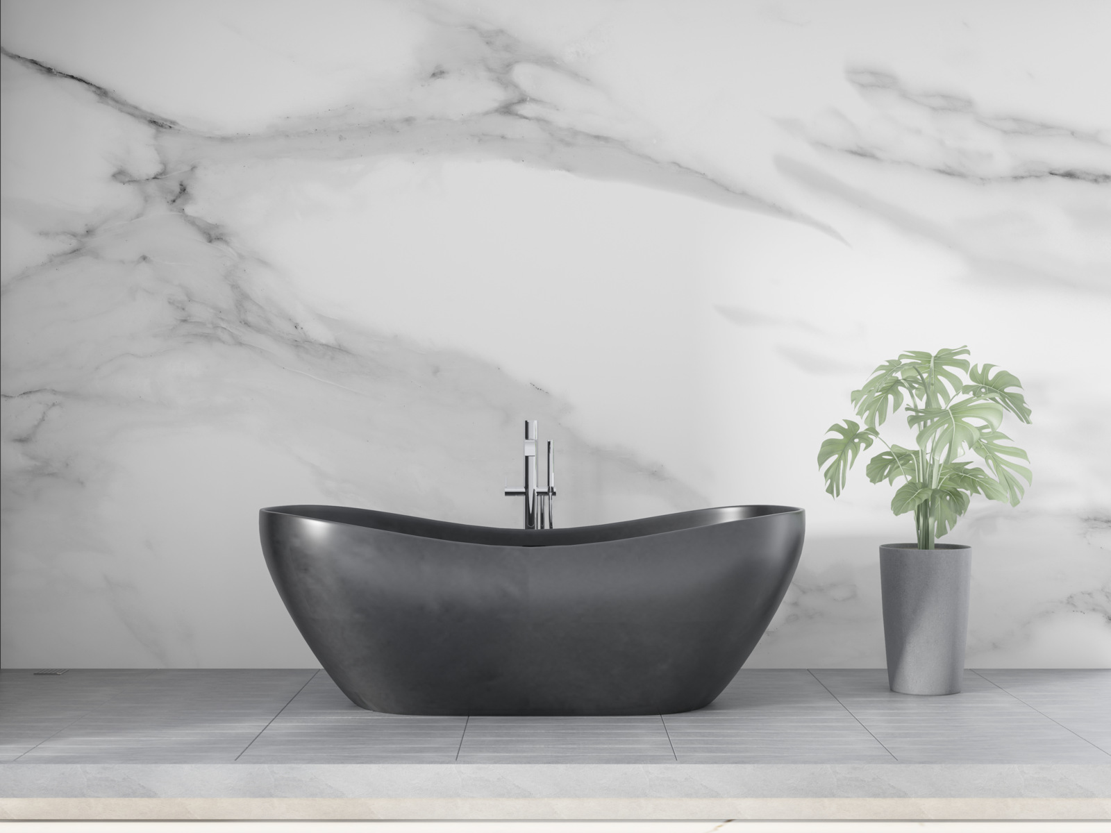 Papier peint couple gris-blanc