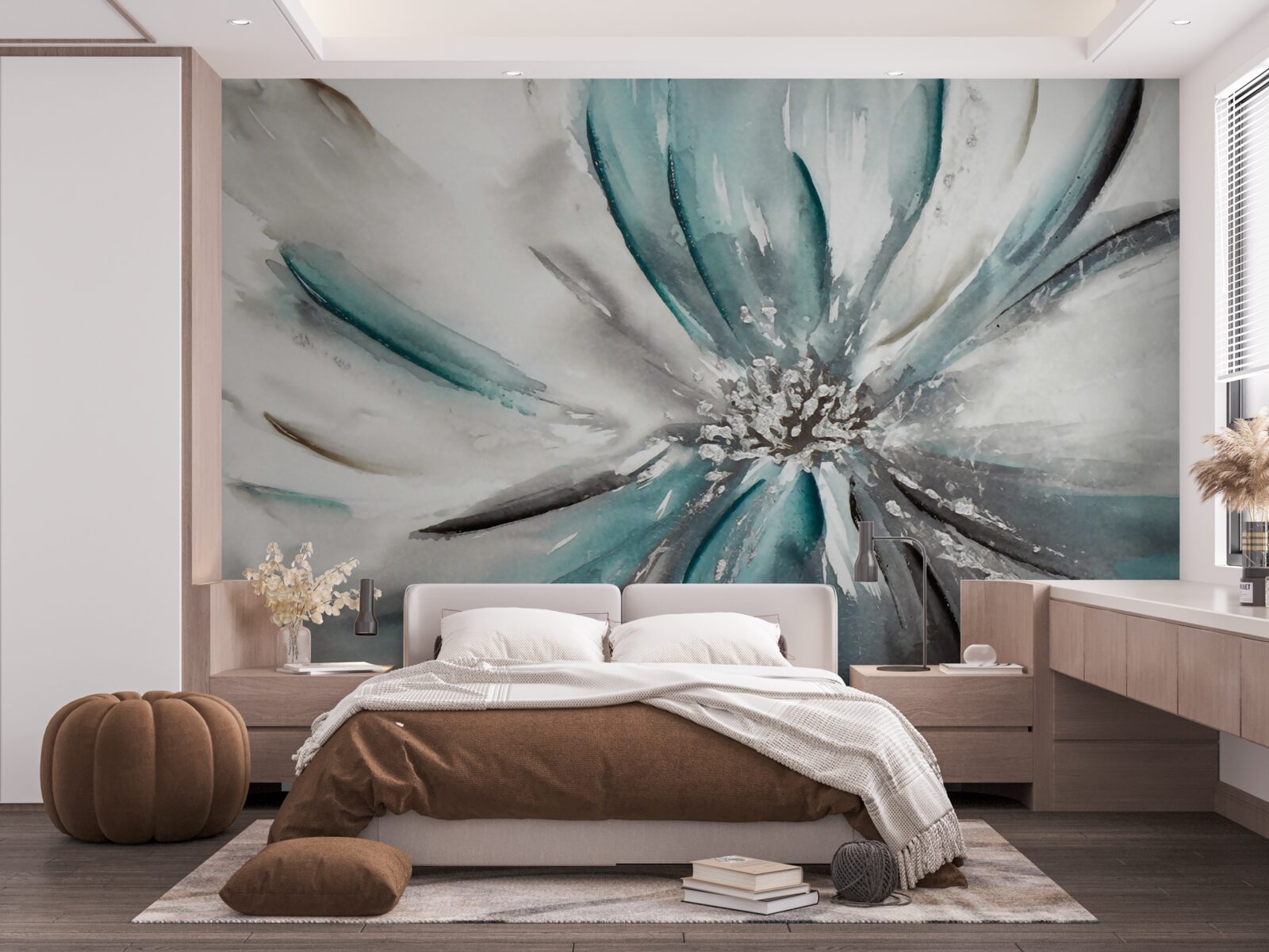 Papier peint pétales délicats d'un bourgeon ouvert