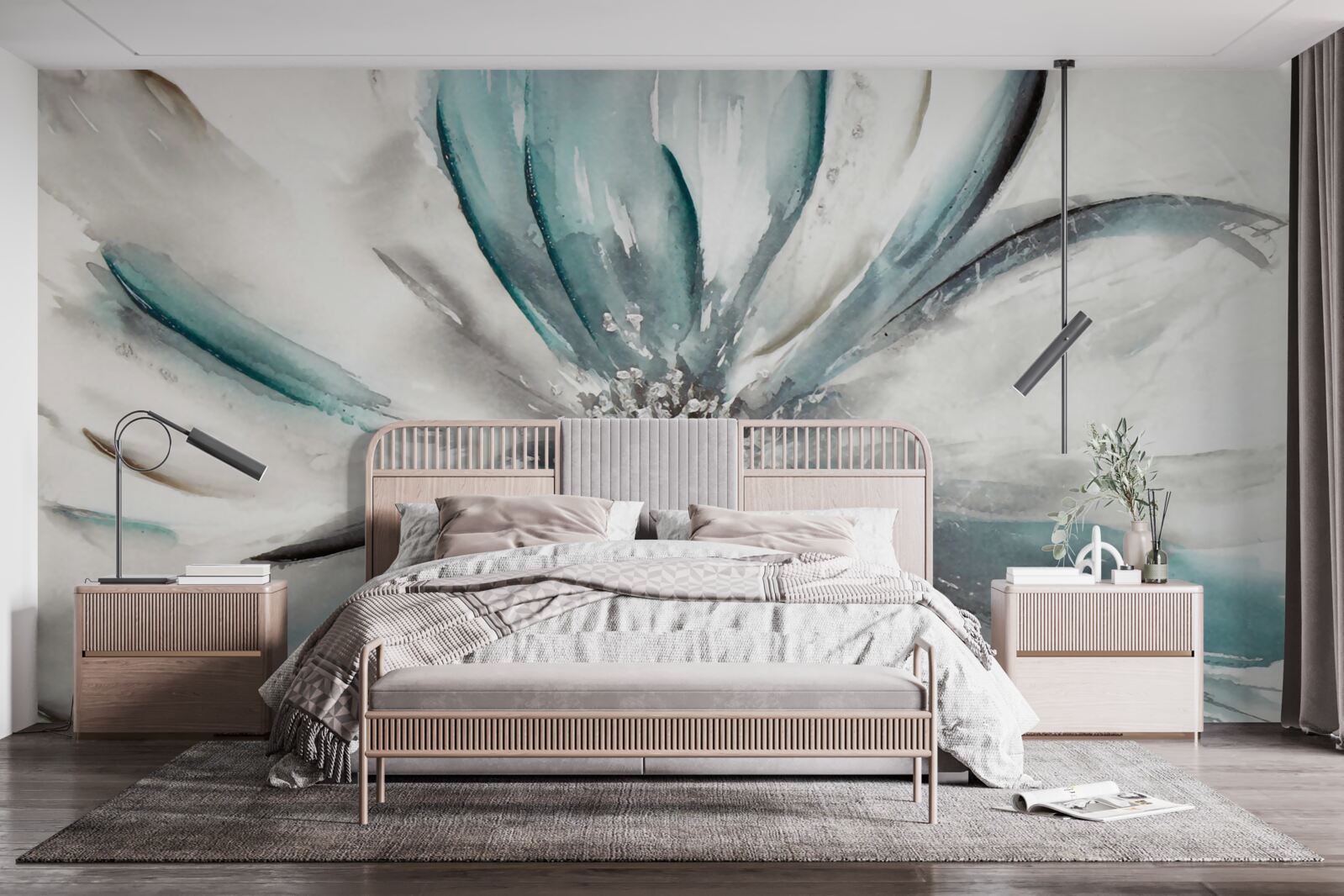 Papier peint pétales délicats d'un bourgeon ouvert