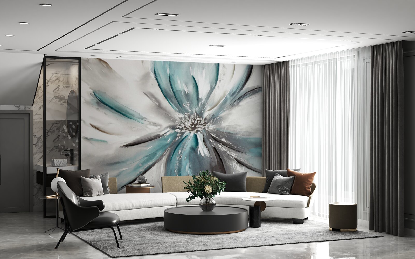 Papier peint pétales délicats d'un bourgeon ouvert