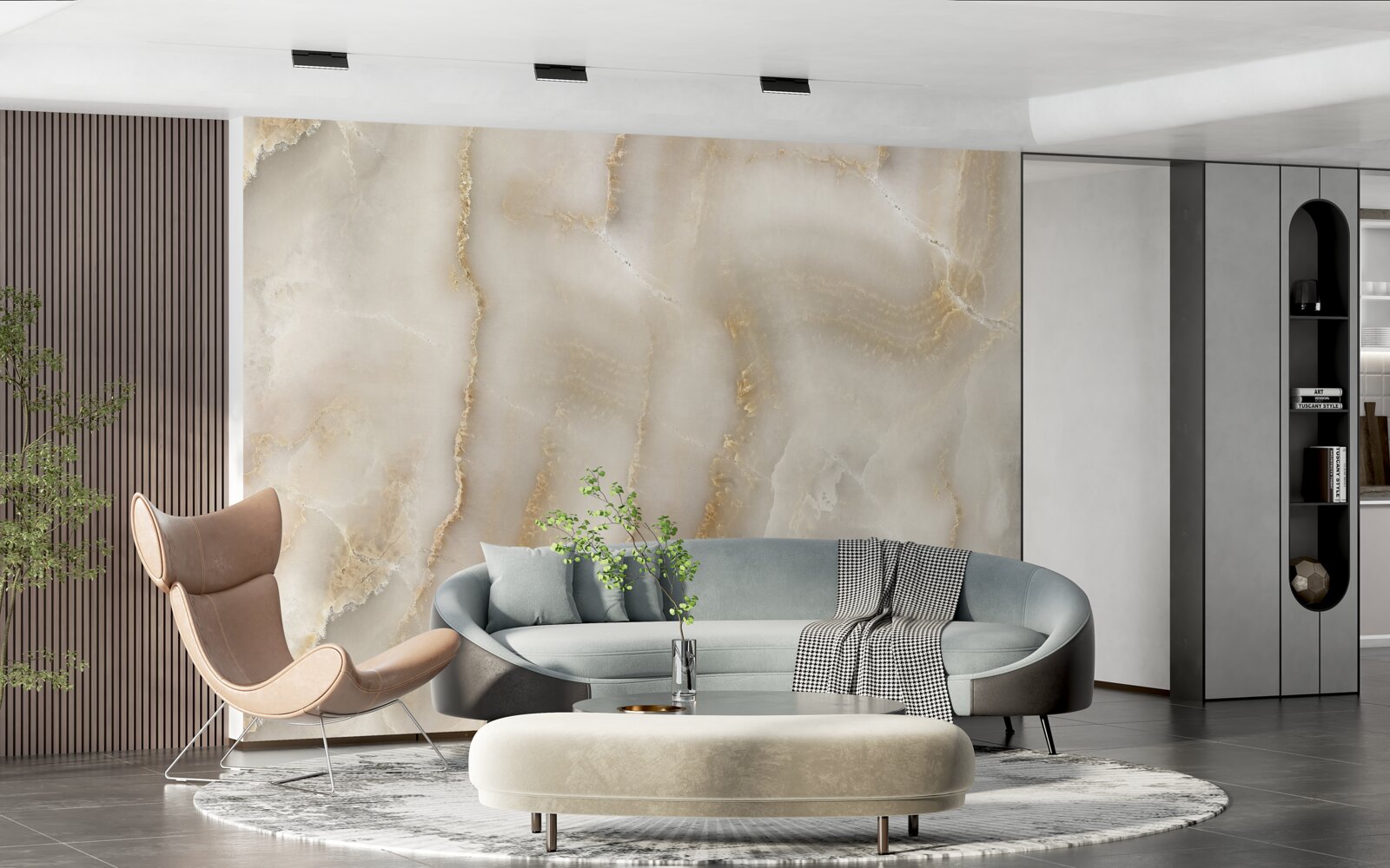 Papier peint quartz brun clair