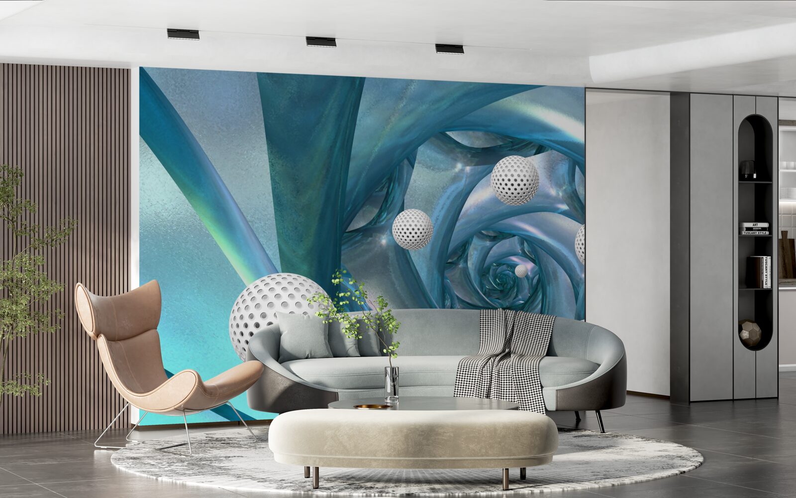 Papier peint en l'absence de gravité, les boules sont blanches