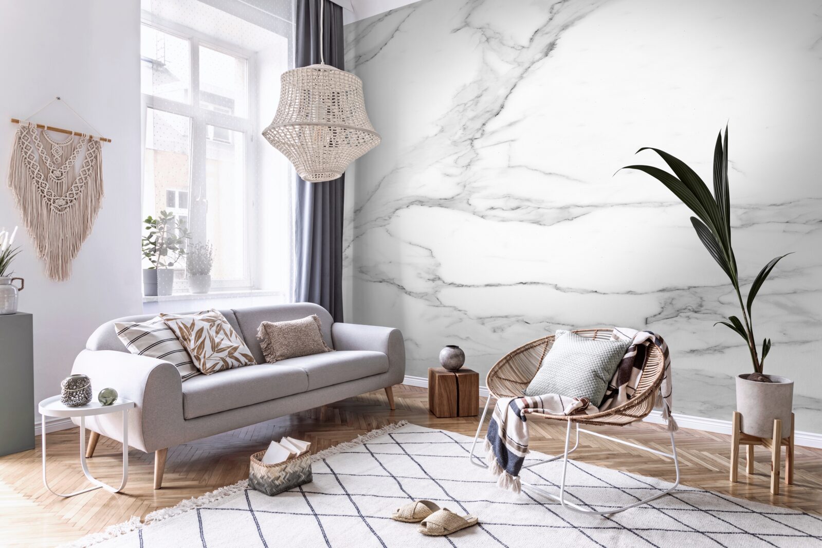 Papier peint représentation des nuages à la surface de l'eau