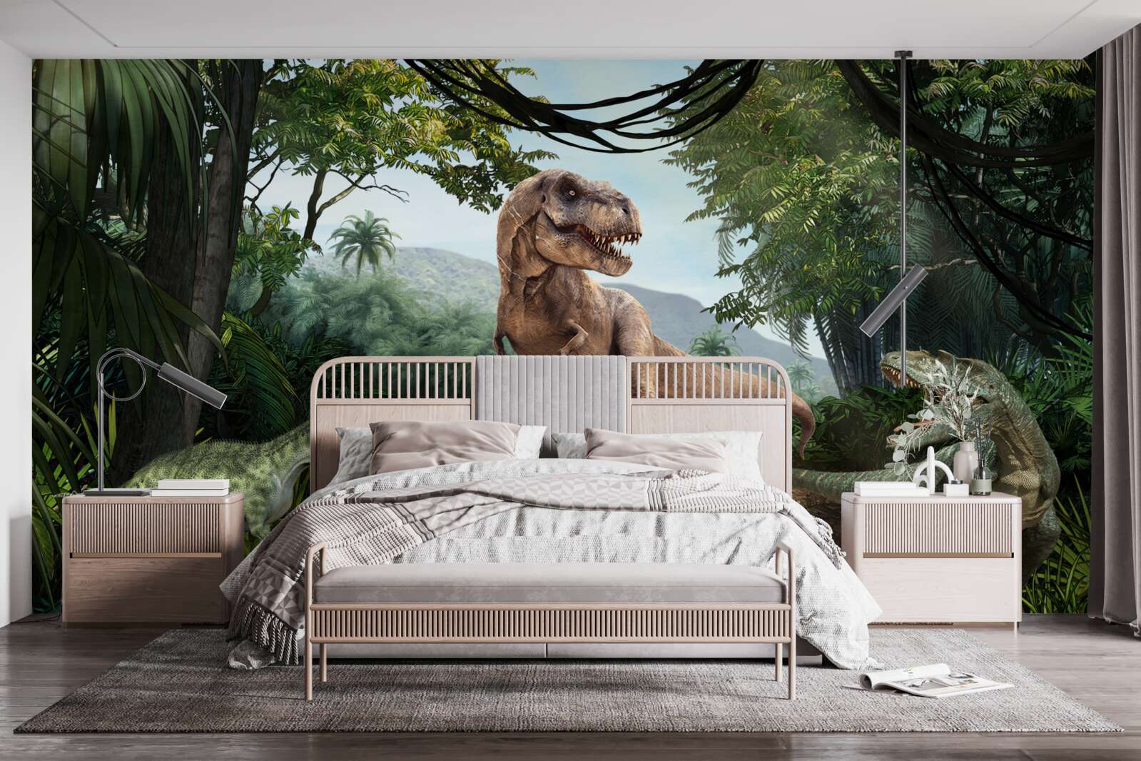 Papier peint la période des dinosaures sous les tropiques