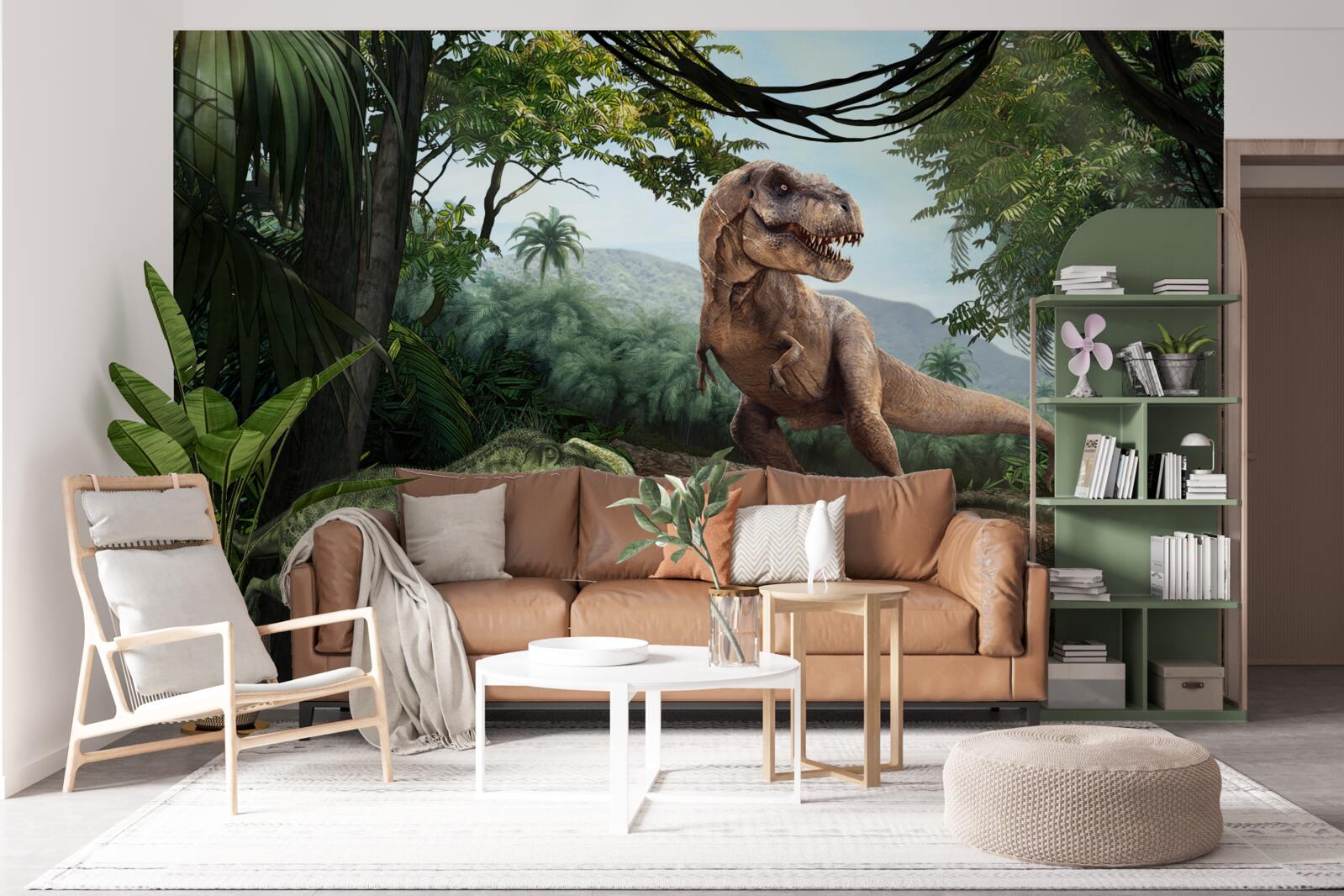 Papier peint la période des dinosaures sous les tropiques