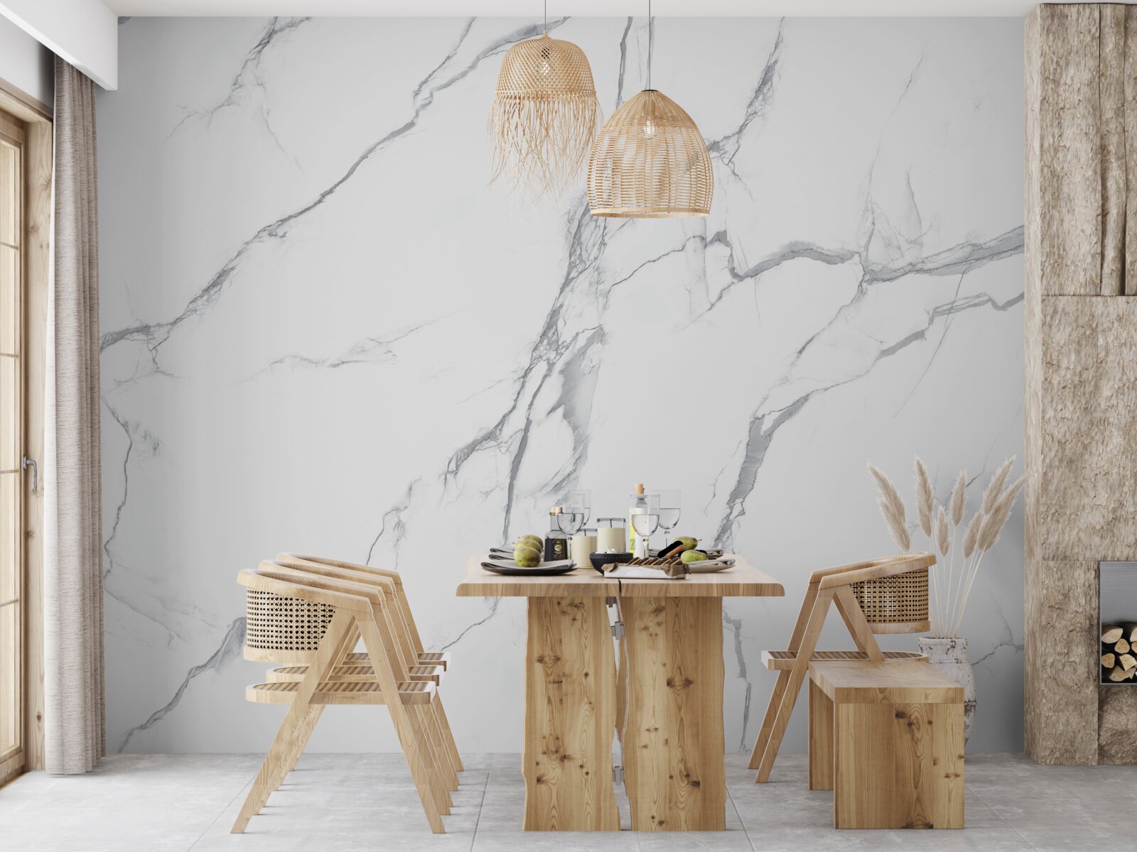 Papier peint orage puissant sur des nuages légers