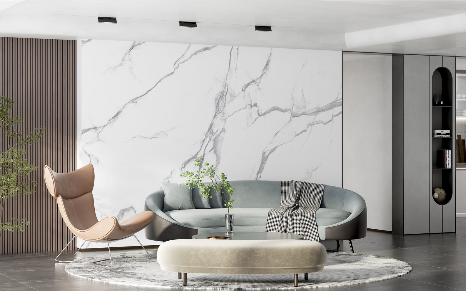 Papier peint orage puissant sur des nuages légers