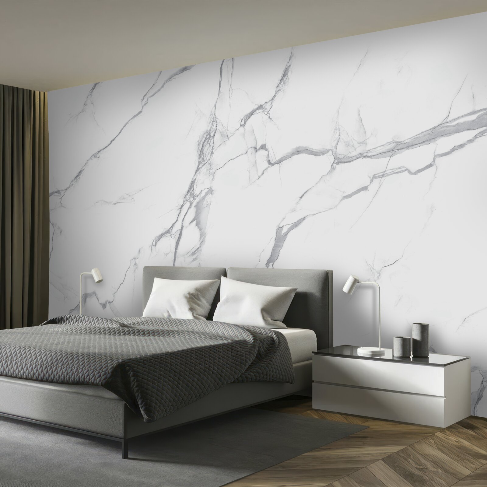 Papier peint orage puissant sur des nuages légers