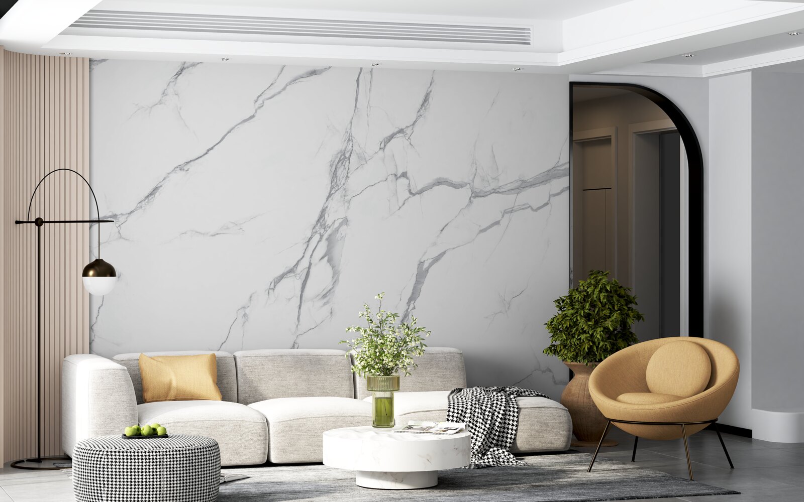 Papier peint orage puissant sur des nuages légers