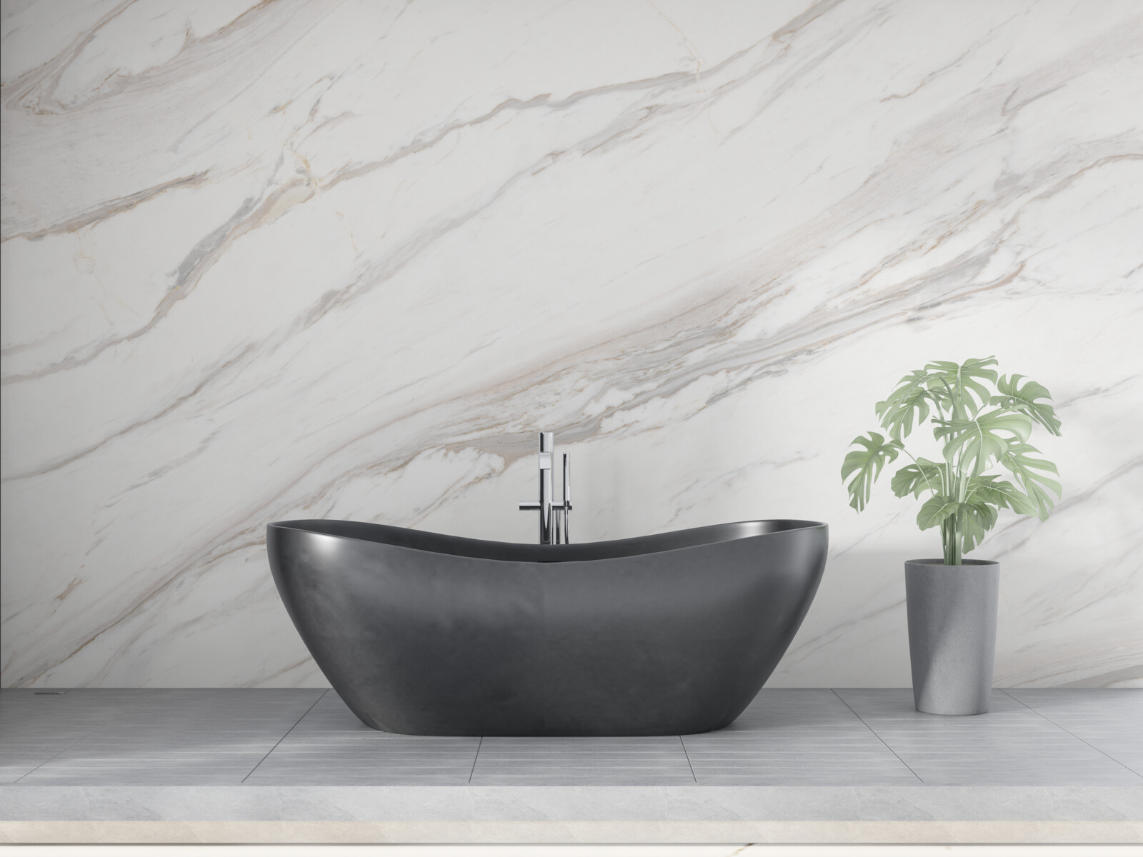 Papier peint marbre avec une délicate teinte dorée