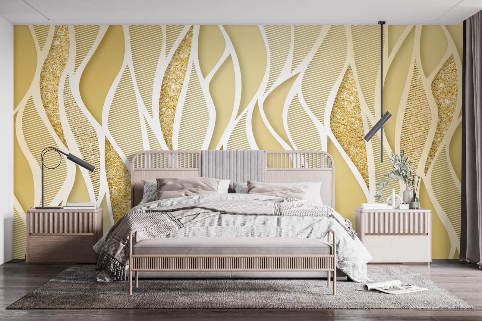 Papier peint résumé feuilles d'automne