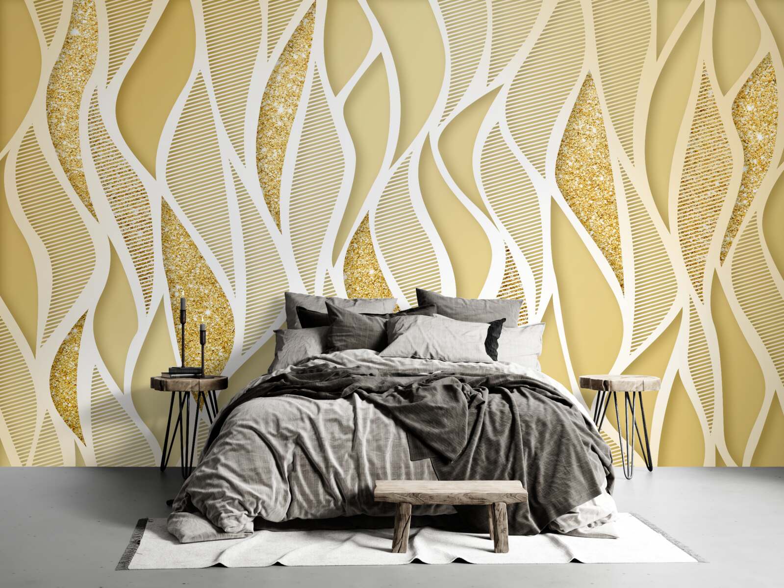 Papier peint résumé feuilles d'automne