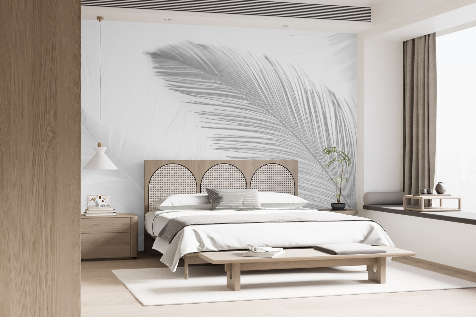 Papier peint deux grandes plumes brillantes