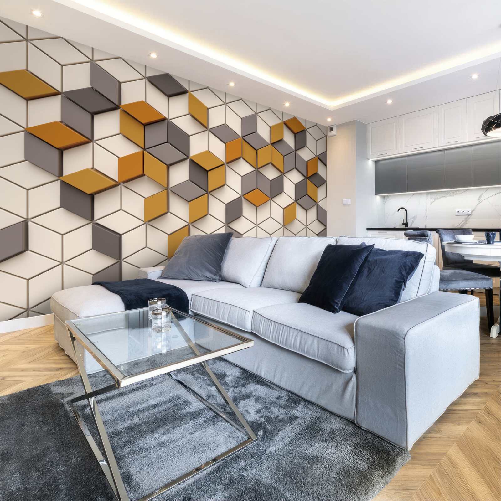 Papier peint blocs avec des bords différents