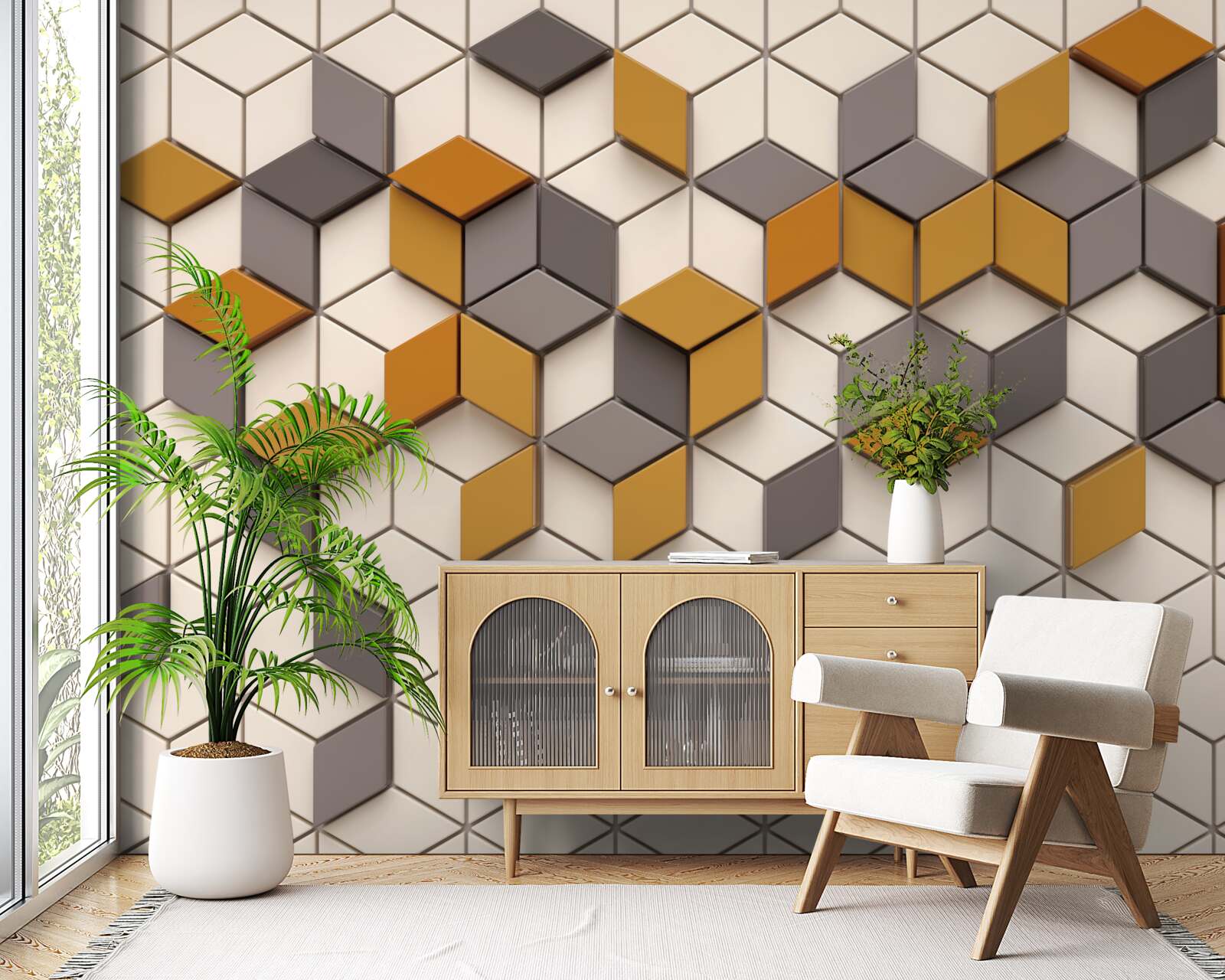 Papier peint blocs avec des bords différents