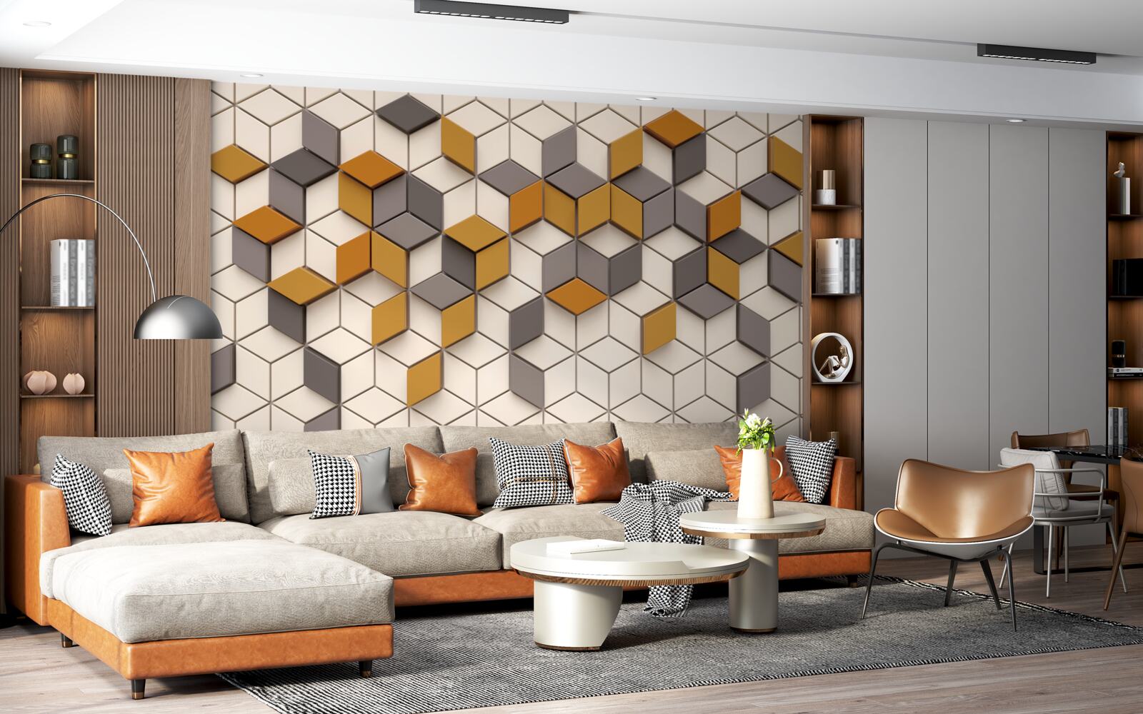 Papier peint blocs avec des bords différents