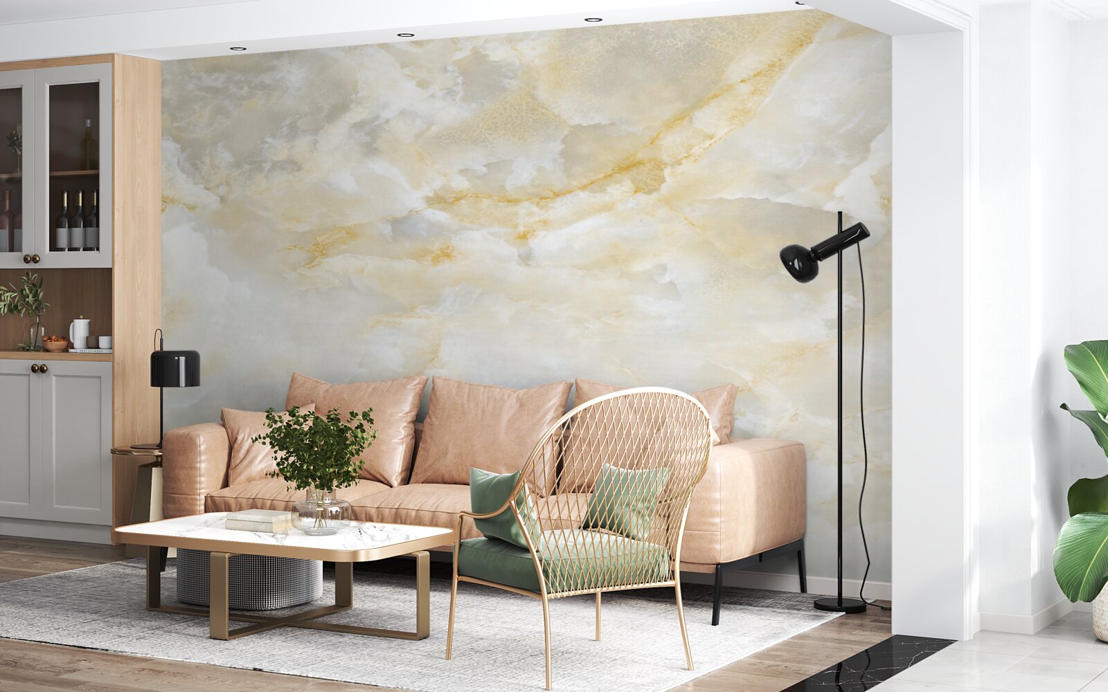 Papier peint des nuages remplis de pluie à l'aube de la lumière