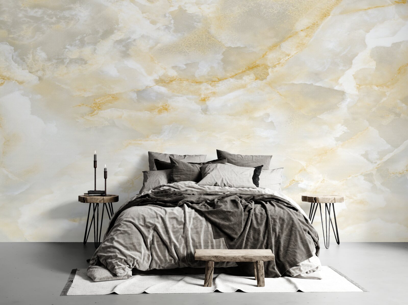 Papier peint des nuages remplis de pluie à l'aube de la lumière