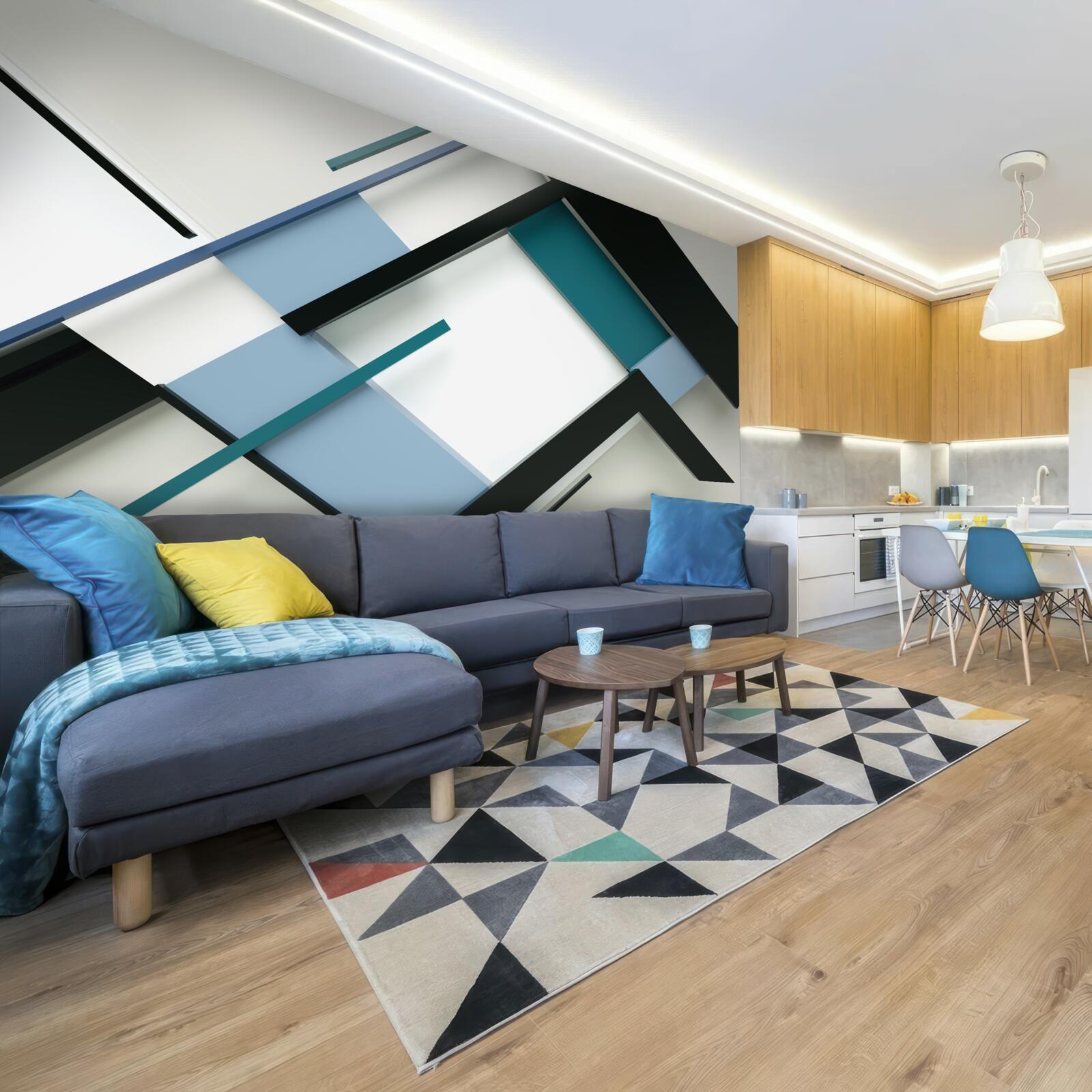 Papier peint formes géométriques dans l'abstrait