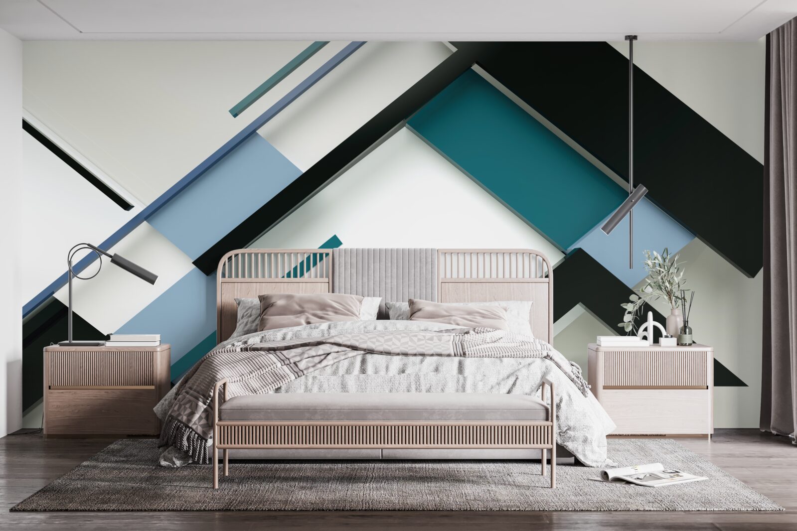 Papier peint formes géométriques dans l'abstrait