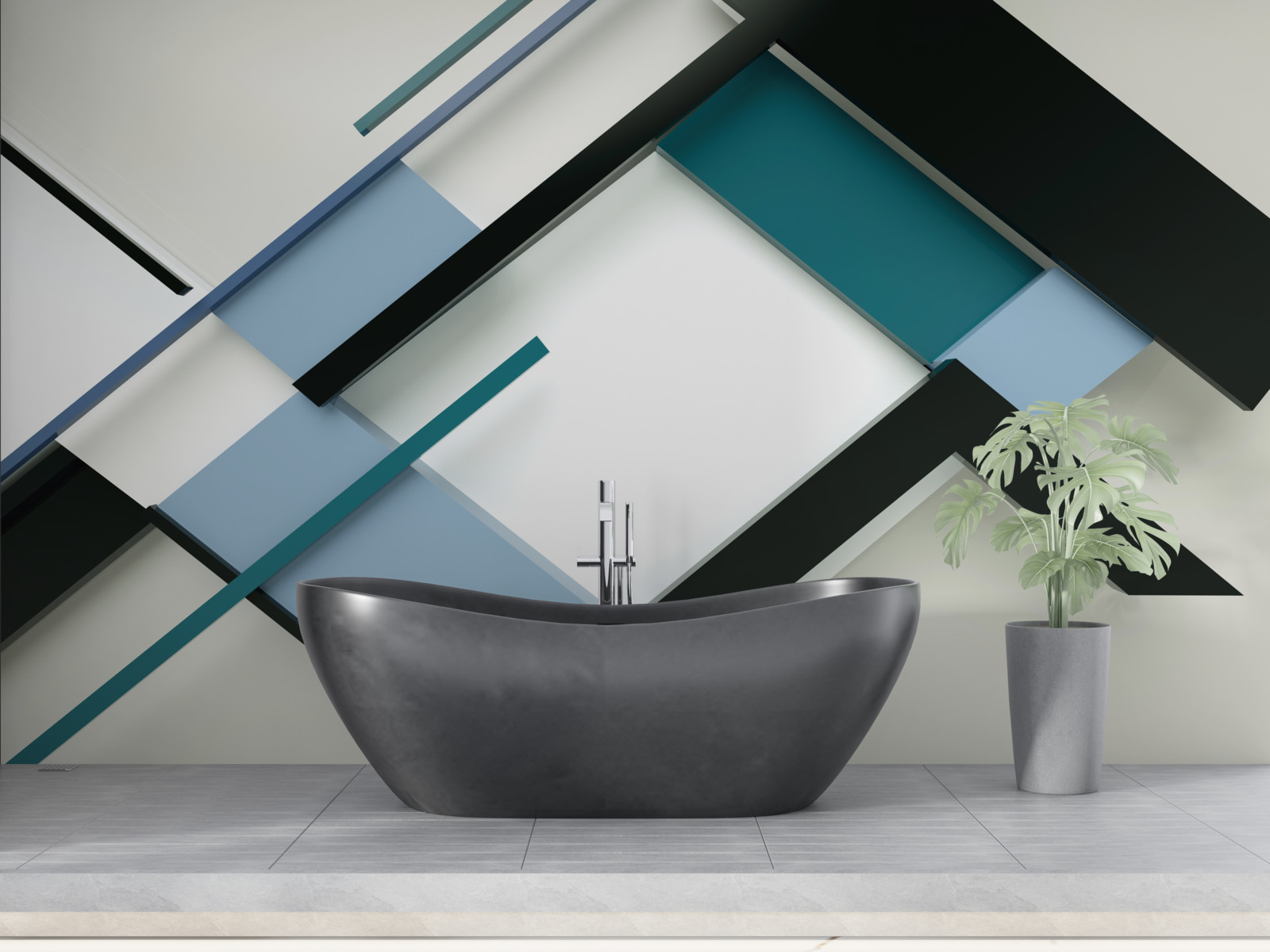 Papier peint formes géométriques dans l'abstrait