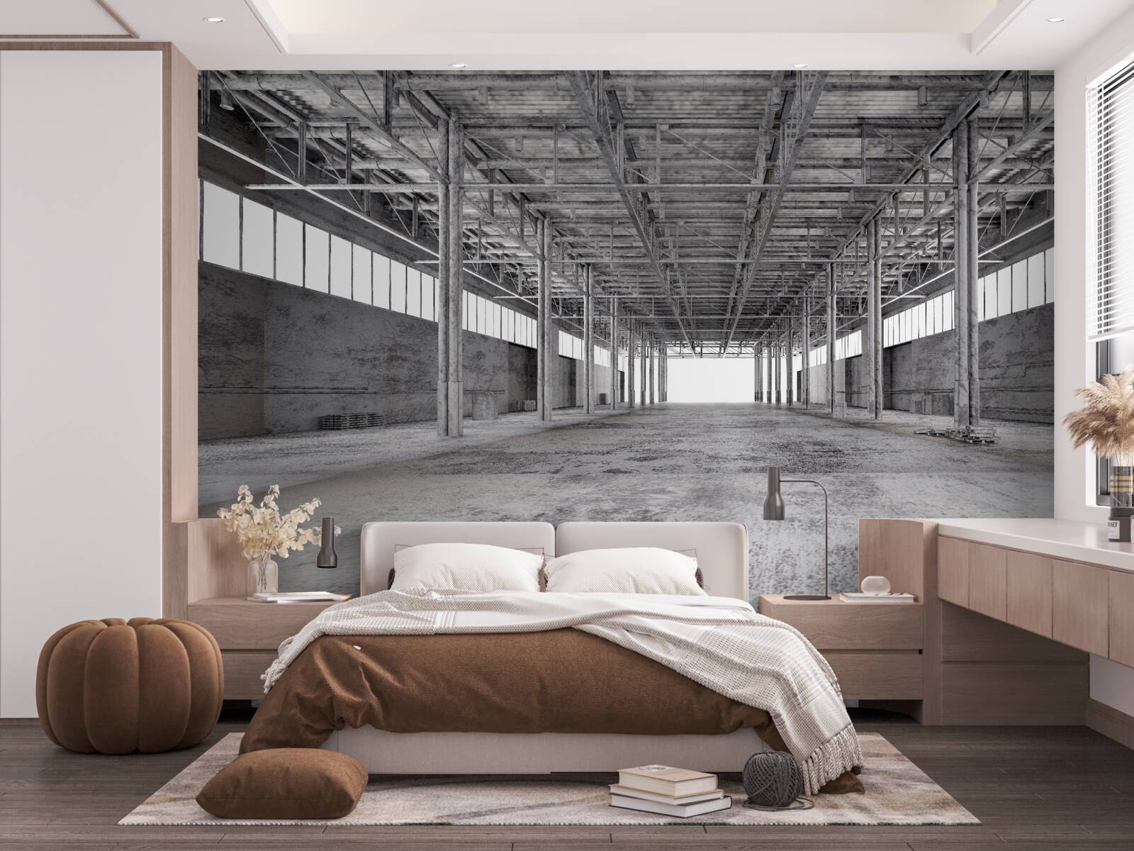 Papier peint le studio noir et blanc est vide