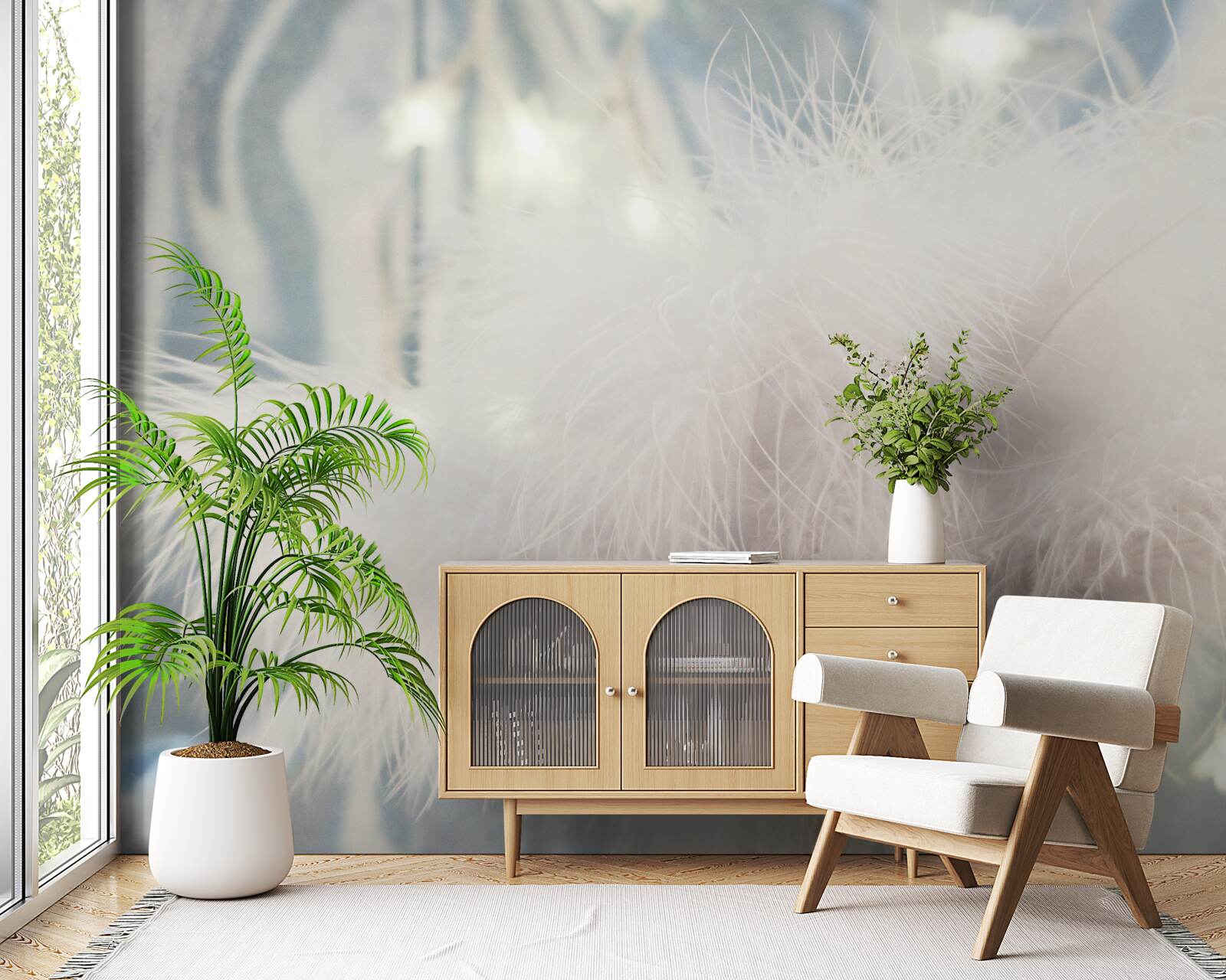 Papier peint duvet dense et léger