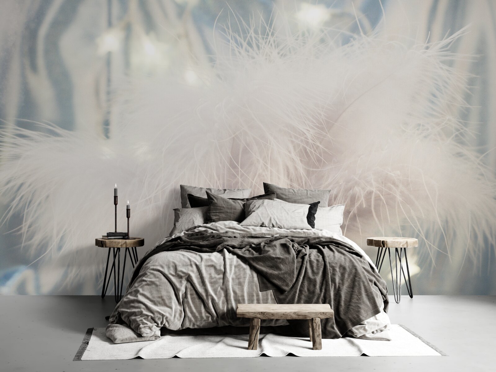 Papier peint duvet dense et léger