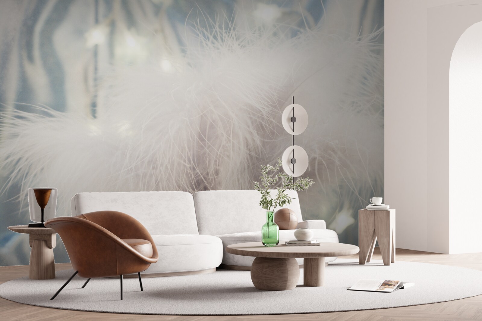 Papier peint duvet dense et léger