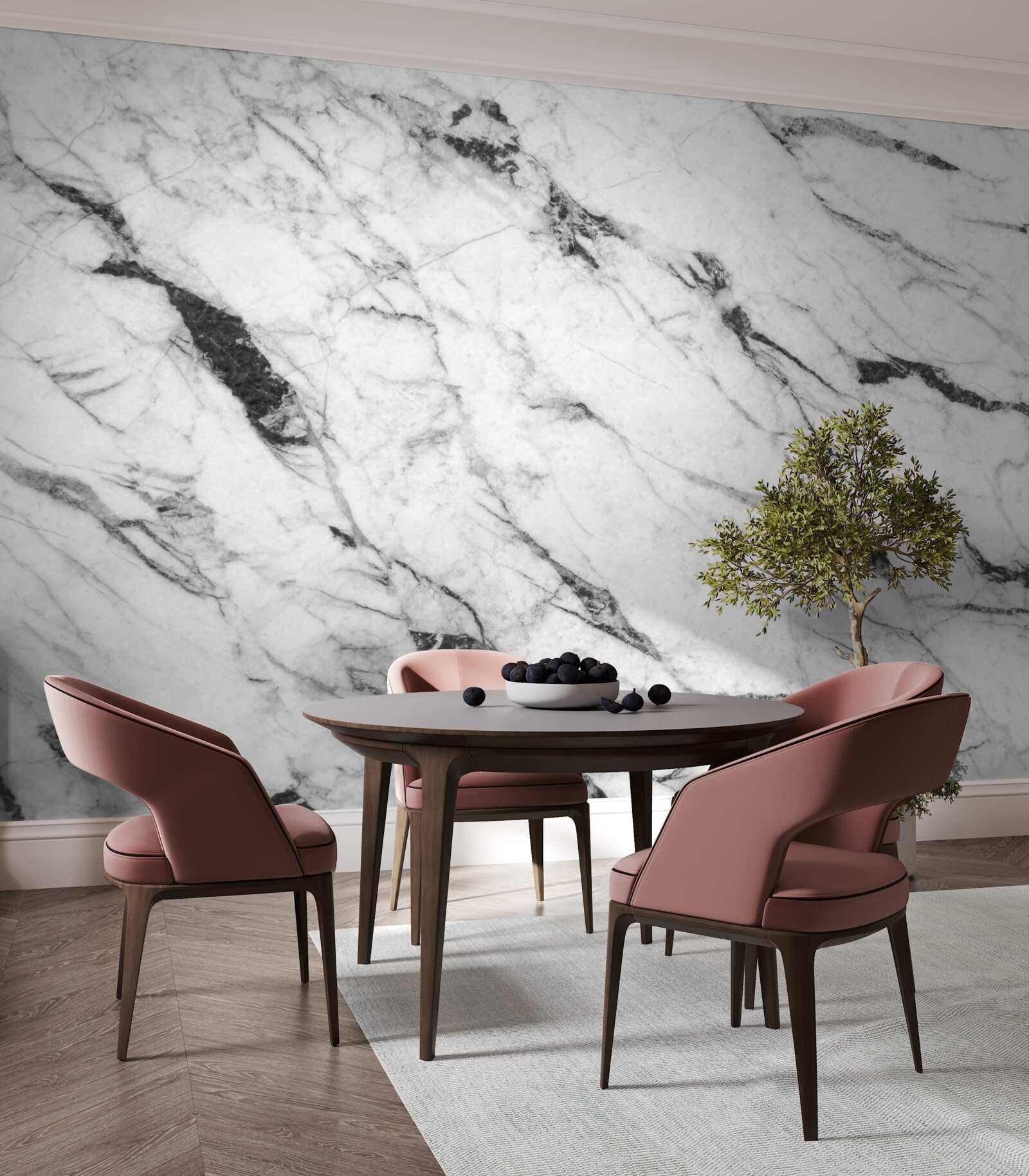 Papier peint combinaison de fumée blanche et bleue