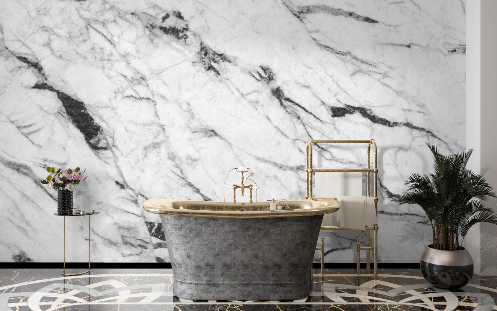 Papier peint combinaison de fumée blanche et bleue