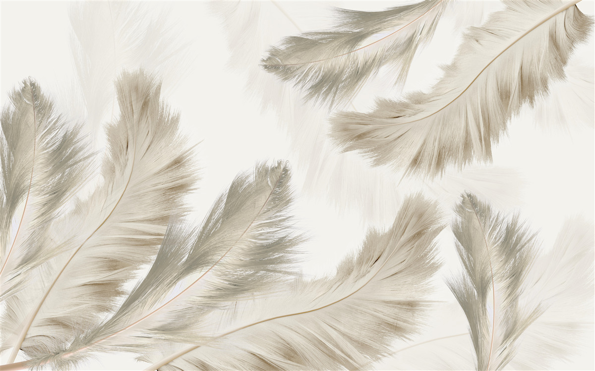 Papier peint plumes duveteuses flottant dans l'air