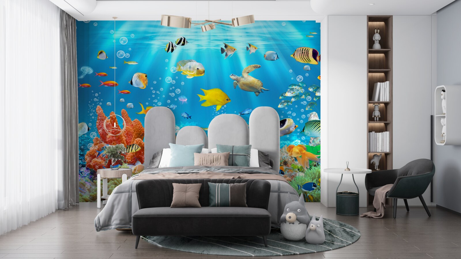 Papier peint le monde vibrant des profondeurs sous-marines