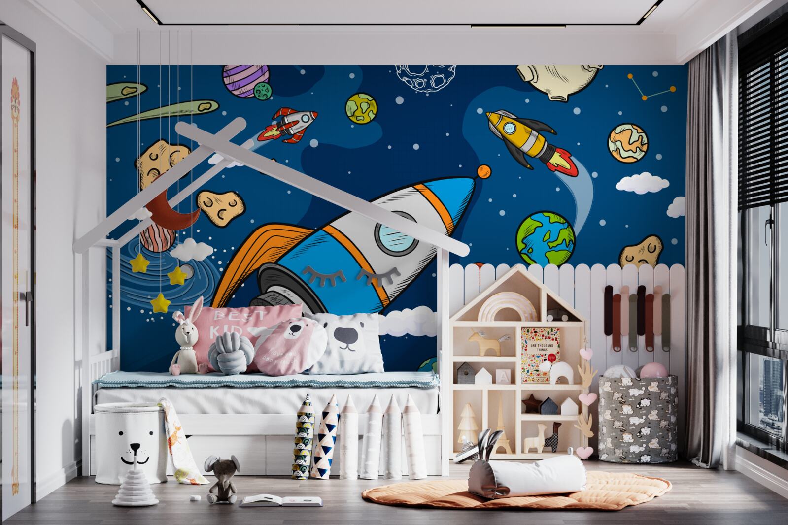 Papier peint fusées spatiales