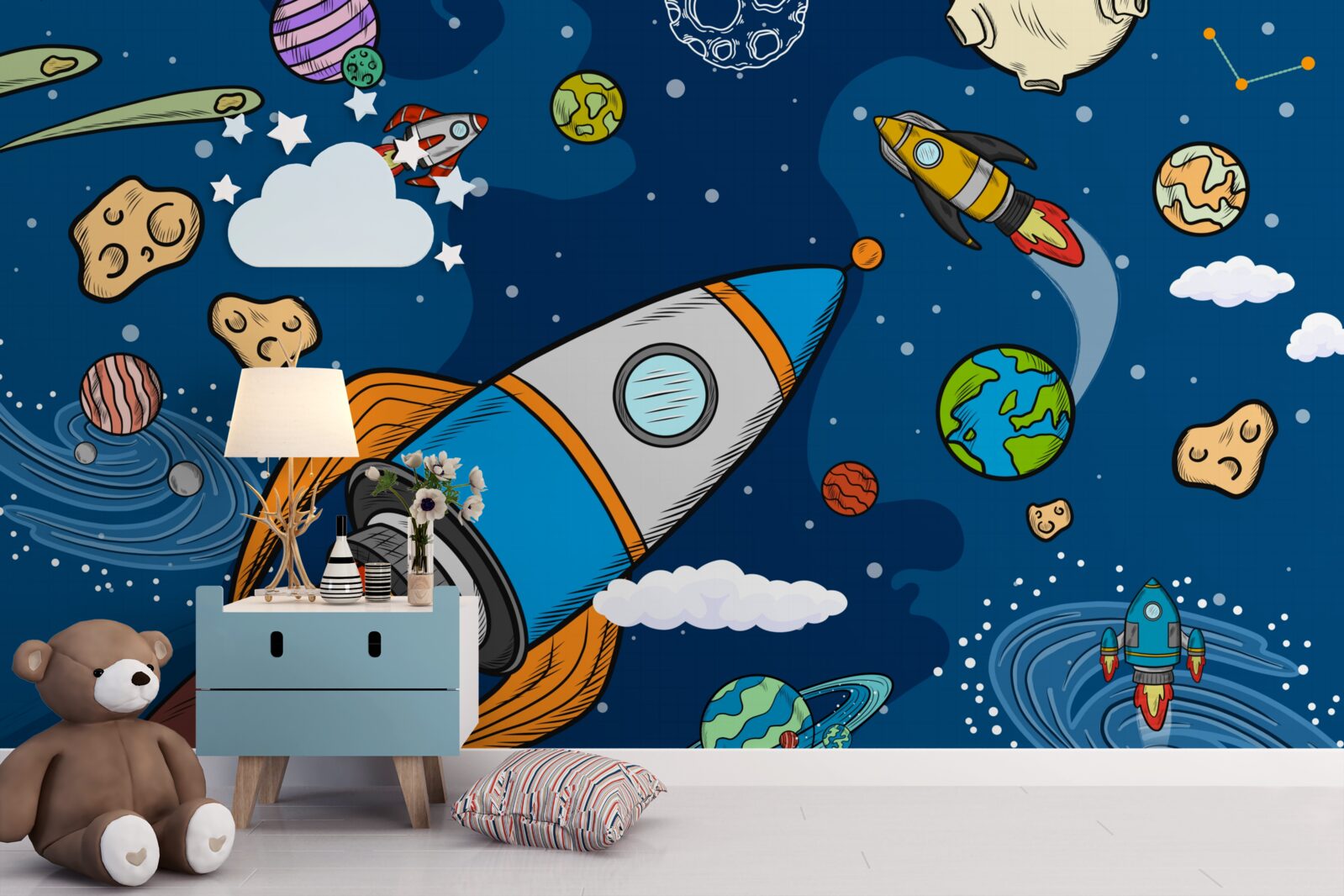 Papier peint fusées spatiales