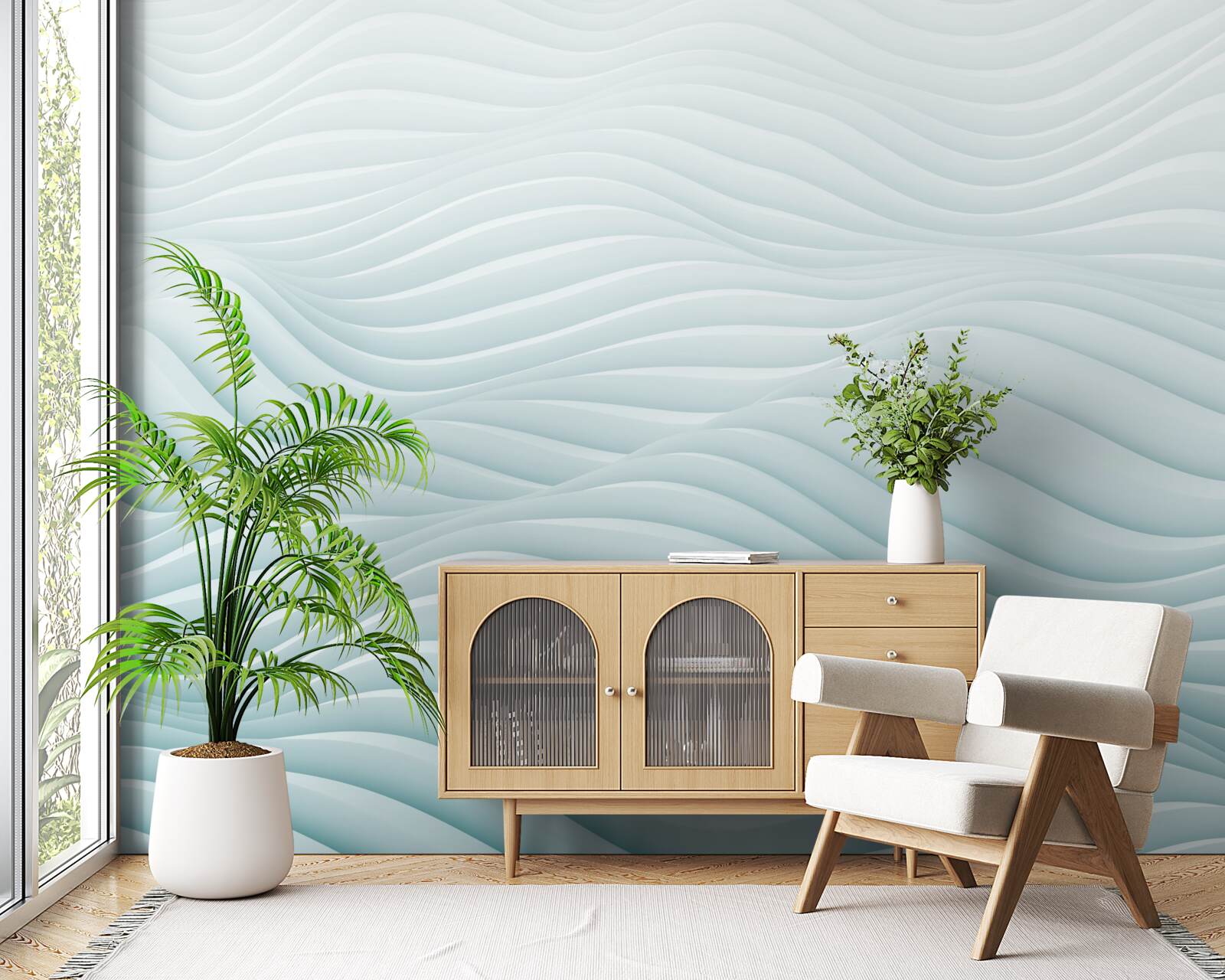 Papier peint abstraction des vagues de la mer