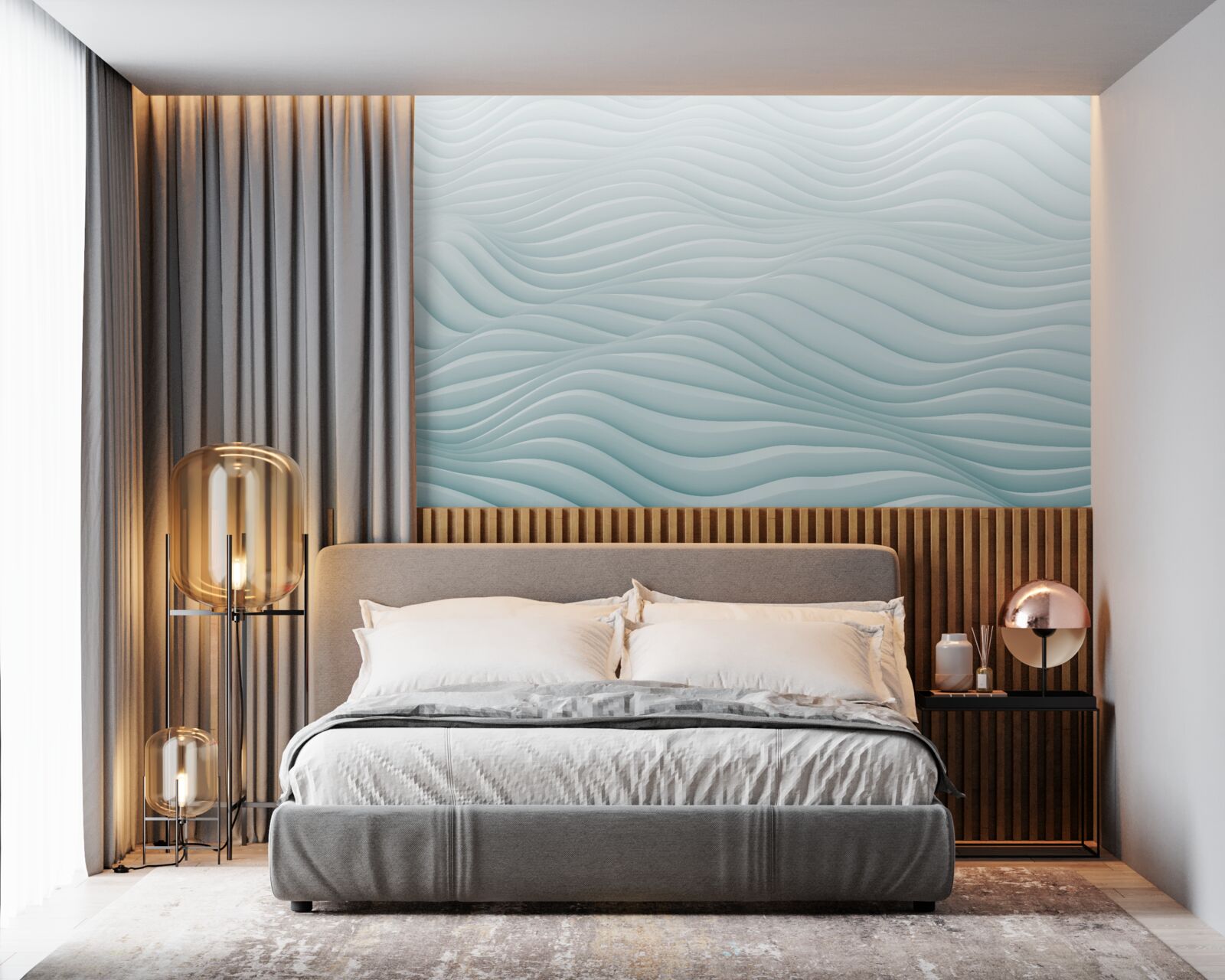 Papier peint abstraction des vagues de la mer