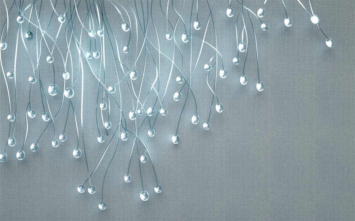 Papier peint images abstraites de fleurs disposées verticalement sur des branches