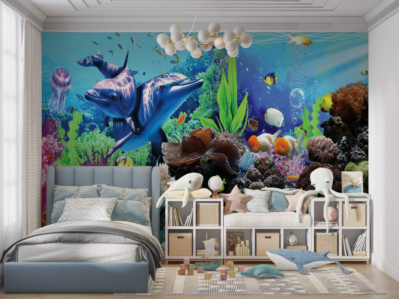 Papier peint le monde sous-marin dans ses moindres détails