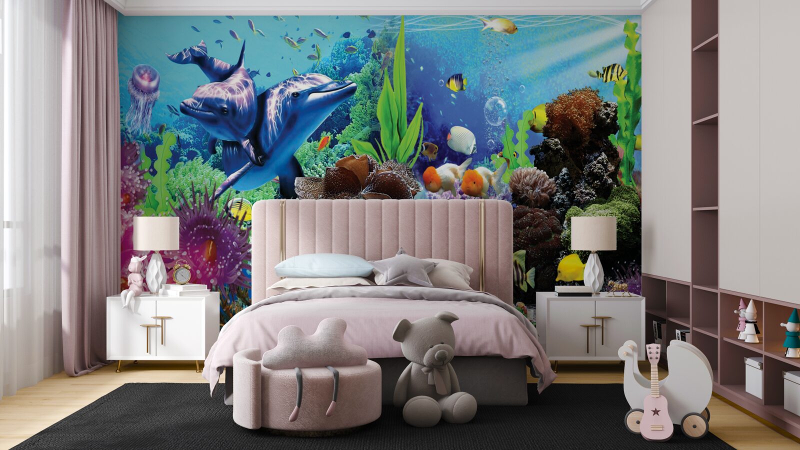 Papier peint le monde sous-marin dans ses moindres détails