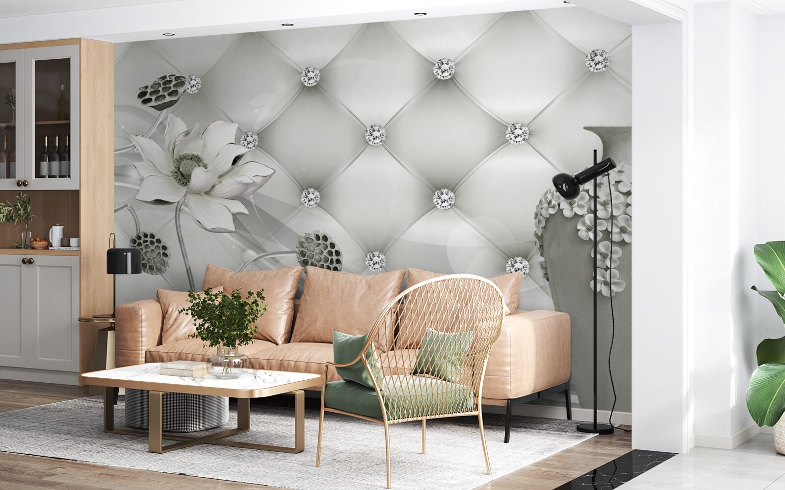 Papier peint lignes verticales abstraites de différentes couleurs