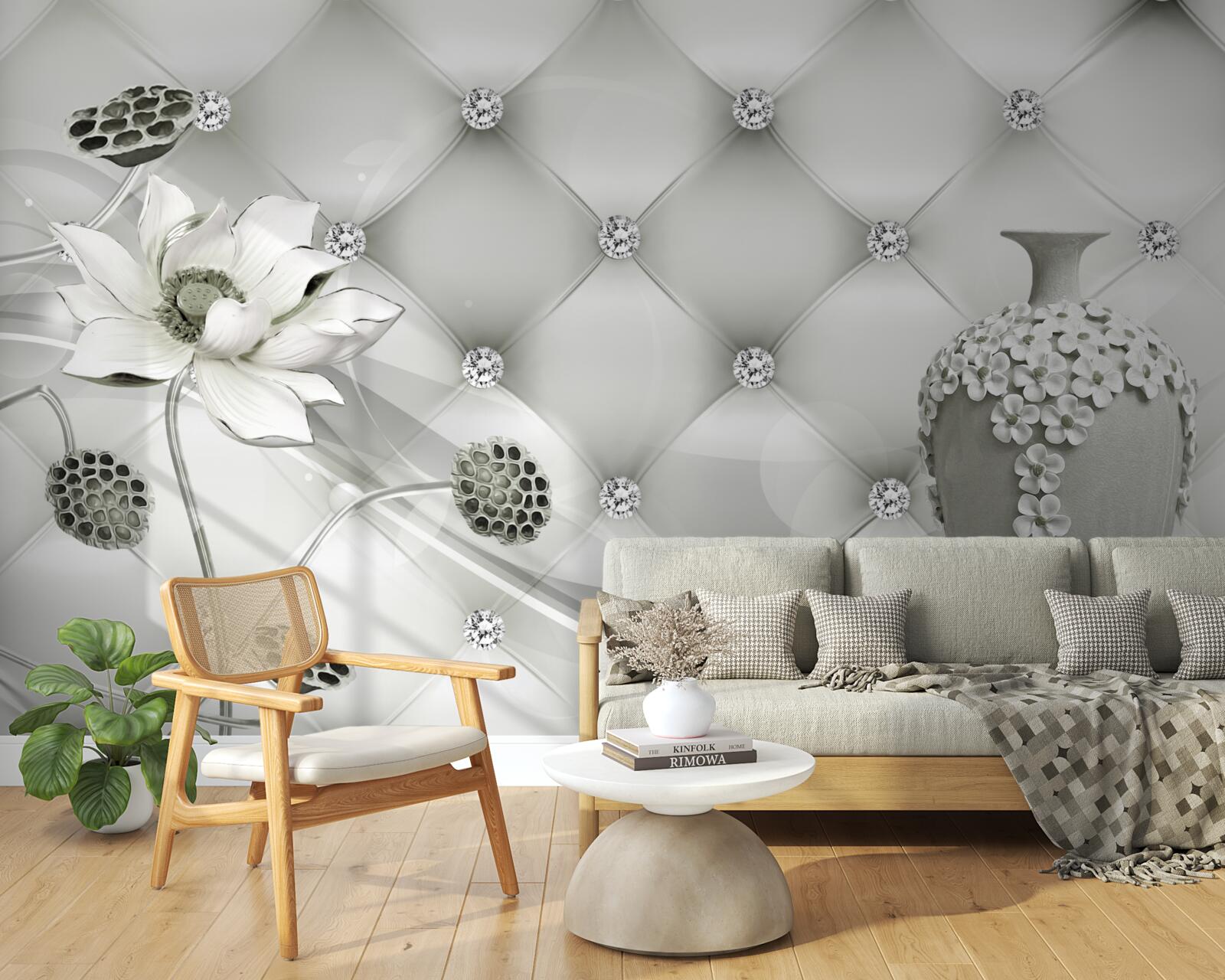 Papier peint lignes verticales abstraites de différentes couleurs