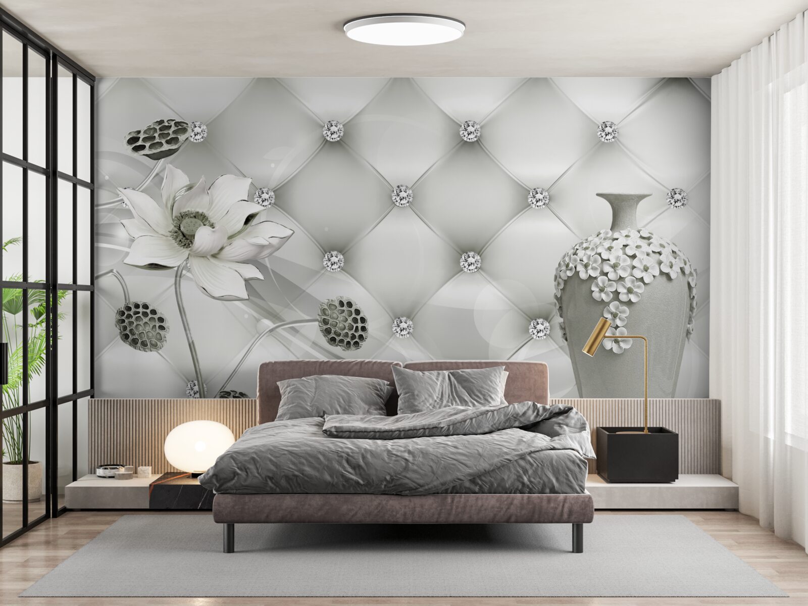 Papier peint lignes verticales abstraites de différentes couleurs